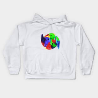 Dimorphism - Eclectus Parrots (White) Kids Hoodie